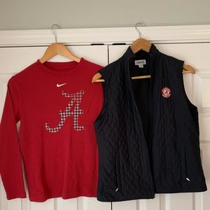 Women’s Bama Bundle. Includes Vest and Nike long sleeve shirt.